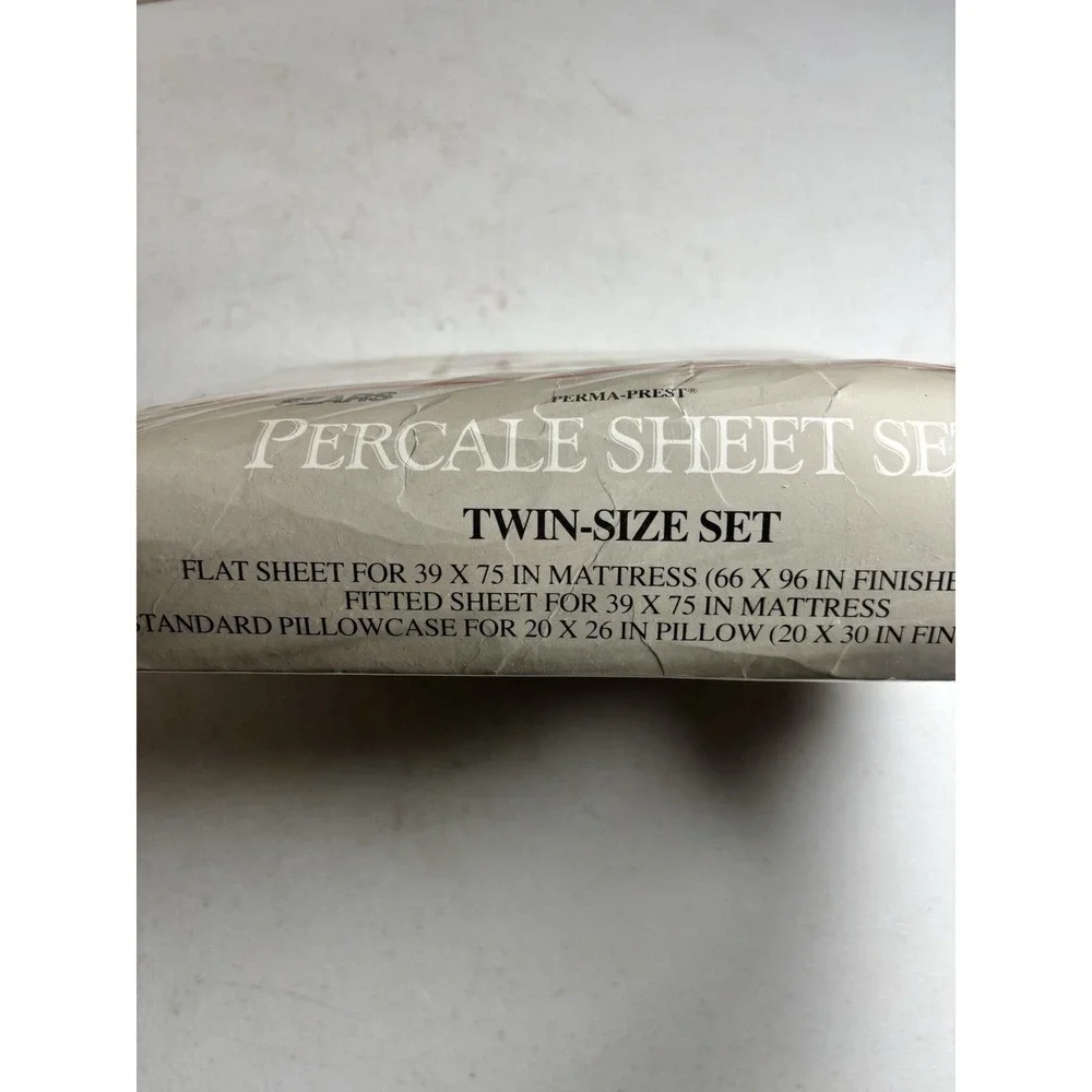 Vintage Sears Percale Twin Multicolor Floral Sheets Set,‎ Cotton Blend, NEW NOS